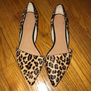 J Crew Zoe Calf Hair d'Orsay Flats